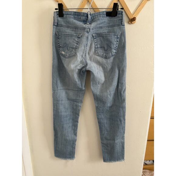 AG Adriano Goldschmied Jeans Women's 25 Low Rise Distressed Light Wash Denim - Picture 5 of 11